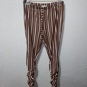 Brown Striped Men's Pants